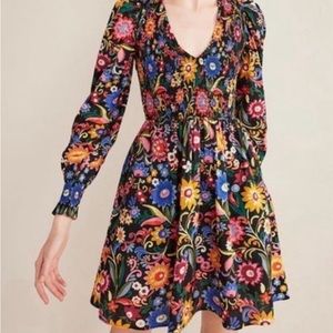 Boden Smocked Bodice Mini Dress | Gardenia Pop